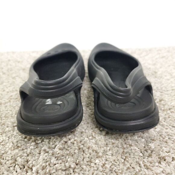 Crocs Shoes Womens 6 Flats Slingback Rubber Cutout Round Toe Lightweight Black - Picture 5 of 10